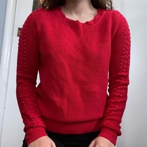 loft red sweater
